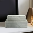 thumbnail image 1 of Sagebrook Home White Resin Ridged Boxes Set of Two, 1 of 9