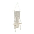 thumbnail image 1 of Sagebrook Home Wood, 18" Macrame Wall Shelf, Ivory, Rectangle, Jute, Contemporary, 20"L X 6"W X 18"H, Solid Color, 1 of 3