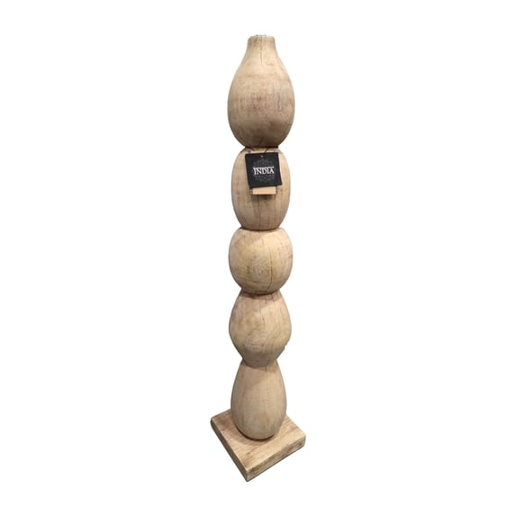 Sagebrook Home Wood 36" Totem Pillar, Brown