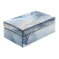 thumbnail image 1 of Sagebrook Home Wood, 8x5 Abstract Box, Blue/gold, 1 of 4