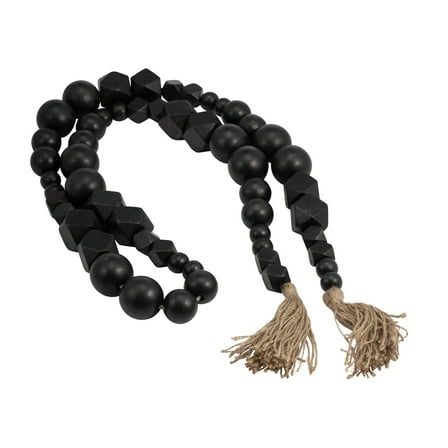 Sagebrook Home Wood Hex and Round Versatile Decorative Beads - 84" x 2" x 2"