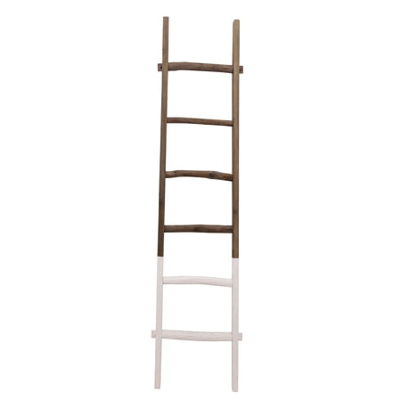 Sagebrook Home Wooden Decorative 76" Ladder, 2-tone White