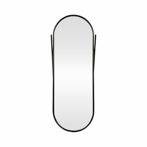 Sagebrook Home's Elegant 23x60 Black Rounded Standing Mirror