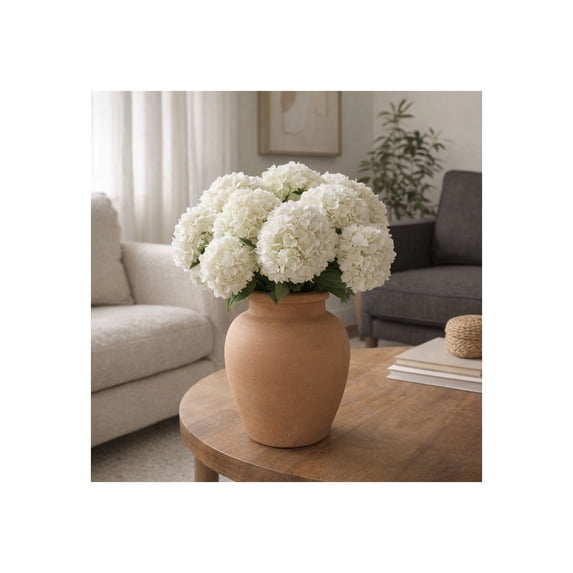 Decorative Terracotta Vase for Living Room Decor - Stylish Home Decor Accent for Bedroom, Office Spaces, or Table Centerpiece - Casual Flower Vase for Hallway Styling or House Decor - 11", Brown