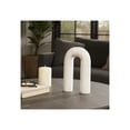 thumbnail image 1 of Marble Rounded Horseshoe for Home or Office Decor - Accent Display for Bathroom, Living Room, and Shelf Styling - Curved Figurine Sculpture Ornament for Coffee Table Decor or Bedroom - 8", White, 1 of 13