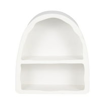 Sagebrook Home's White MDF Curved 2-Shelf Wall Storage - Perfectly Dimensioned for Chic, Organized Living