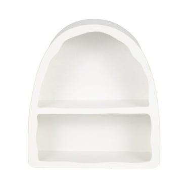 Sagebrook Home's White MDF Curved 2-Shelf Wall Storage - Perfectly Dimensioned for Chic, Organized Living