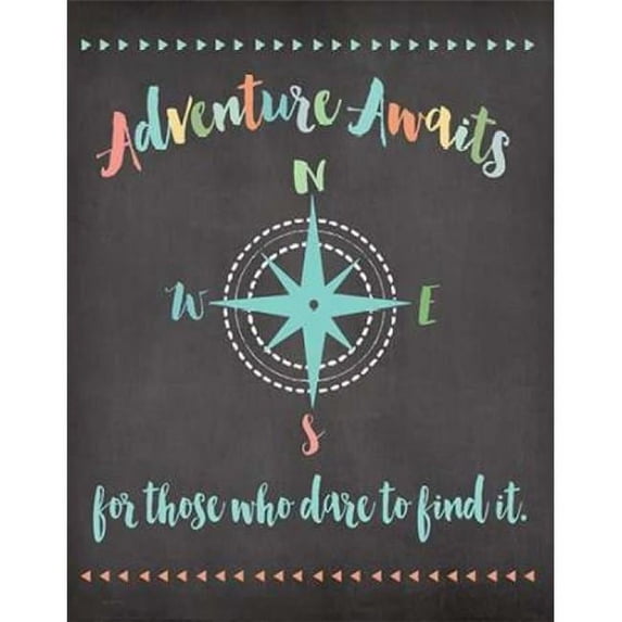 Sagebrush Fine Art PDXJM11987SMALL Adventure Awaits Poster Print by Jo Moulton, 11 x 14 - Small