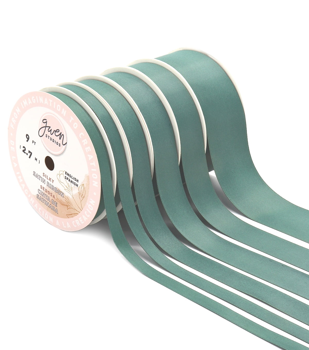 Solid Teal Green 1.5 inch Satin Ribbon