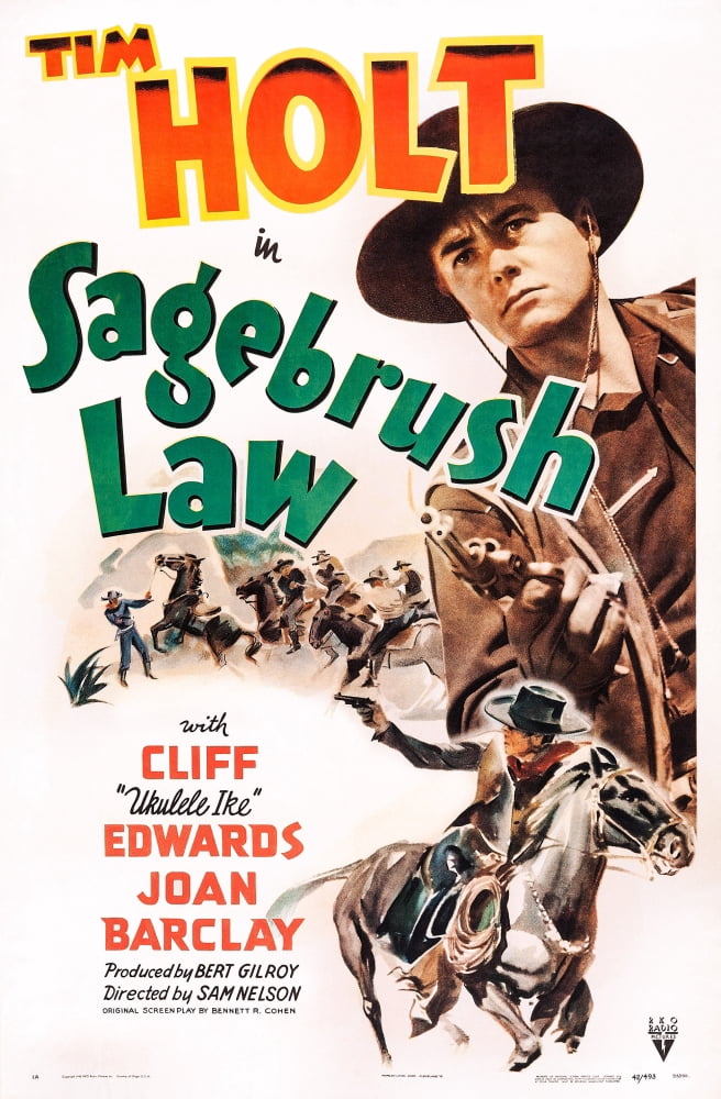 Sagebrush Law U Canvas Art -  (24 x 36)