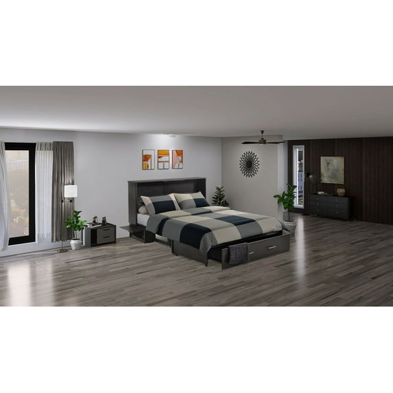 Sagebrush Queen Size Murphy Bed Cabinet with Storage