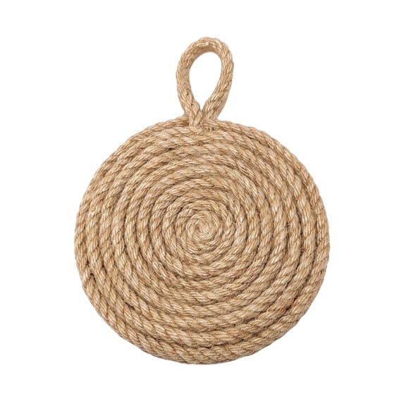 Faux Coiled Rope Trivet - Western Farmhouse Kitchen Decor Resin Rustic Table Coaster Pad for Pots Pans Countertop Protector Kitchen Accessories Home Table Decor Gift for Housewarming