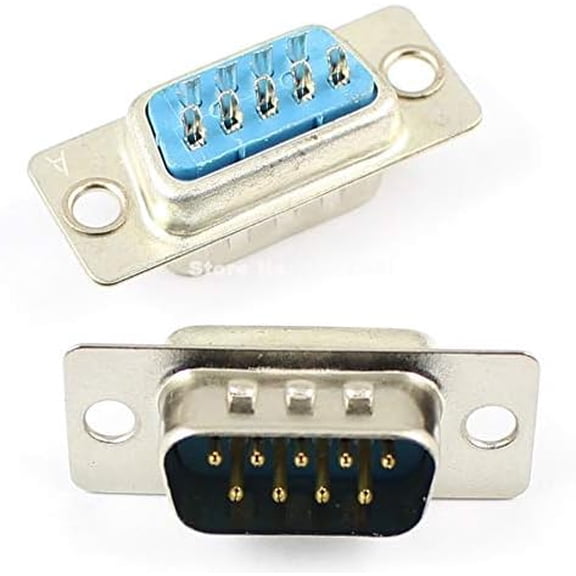 Sagefinds 100 Pcs Per Lot D-Sub 9 Pin Male Solder Type Plug Adapter Connector 2 Rows Db9m