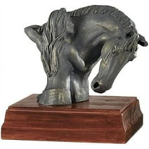 Sagefinds Mutual Affection Sculpture | Woman with Horse Statue| Art Figurine | Bronze Finish