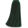 thumbnail image 1 of Sagefinds Women Green Velvet Skirt, Luxurious Style for Parties, Elasticized Waist, 39” Long - 3X, 1 of 8
