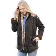 Sagefinds Women Portland Barn Jacket for Women - Hidden Zipper with Snap Closure, Interior Drawstring, Pockets - Medium