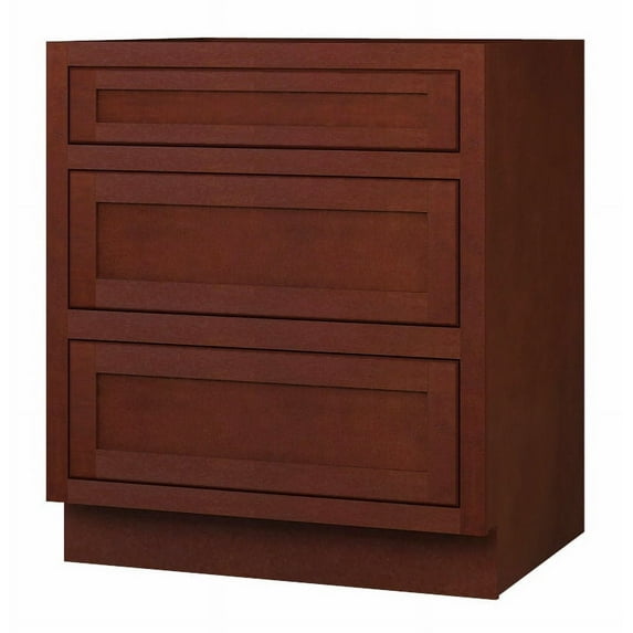 Sagehill Designs Ldb30d Lakewood 30" Drawer Base Cabinet - Cabernet