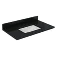 thumbnail image 1 of Sagehill Designs 37" Gemstone Black Quartz Top with Integrated White Rectangular Ceramic Basin, 1 of 7