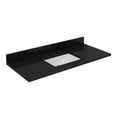 thumbnail image 1 of Sagehill Designs 49" Gemstone Black Quartz Top with Integrated White Rectangular Ceramic Basin, 1 of 7