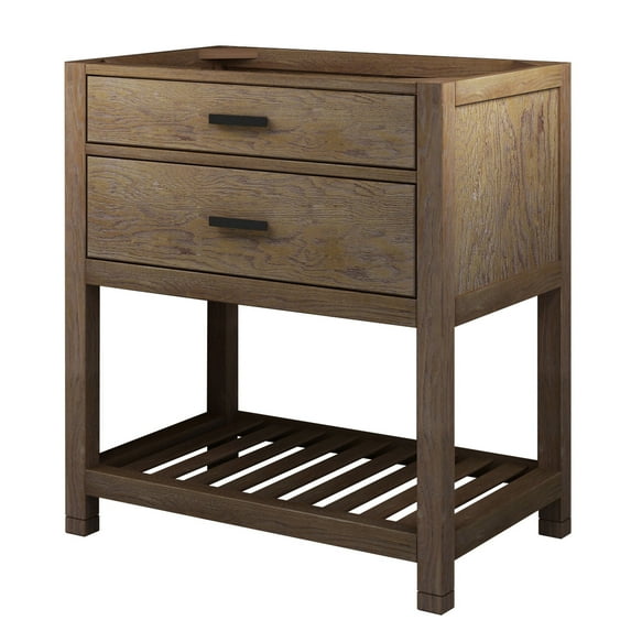 Sagehill Designs Toby 30" Bathroom Vanity Base, Weathered Oak Finish