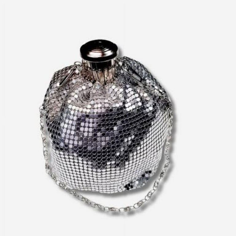 Sages Purse Vintage Style Gate Top Scaled Beggar Purse for Dice Jewelry Cosmetics Bag Pouch Silver Walmart