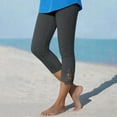 thumbnail image 1 of Sageysalite Capri Legging for Women Yoga Pants Lace Elastic Waist Stretch Casual Lightweight Comfy Gym Workout Pants, 1 of 7