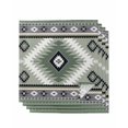 thumbnail image 1 of Sagge Green Boho Cloth Napkins Set of 4 Reusable Dinner Napkins, Country Southwest Aztec Geometric Cocktail Napkin Washable Table Napkins for Wedding/Holiday Party/Baby Shower 20"x20", 1 of 7