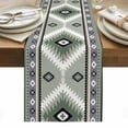 thumbnail image 1 of Sagge Green Boho Table Runner - 70 Inch Long, Kitchen Dining Table Runner Dresser Scarves, Country Southwest Aztec Geometric Farmhouse Decor for Coffee Tables Wedding Party Banquet, 1 of 8