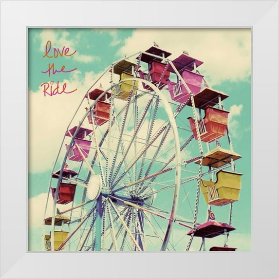 Saghini, Lisa Hill 20x20 White Modern Wood Framed Museum Art Print Titled - Love the Ride
