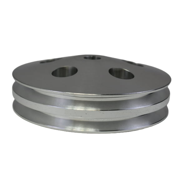 Saginaw Power Steering Pump Double-Groove Aluminum Pulley Compatible With GM (Chrome)
