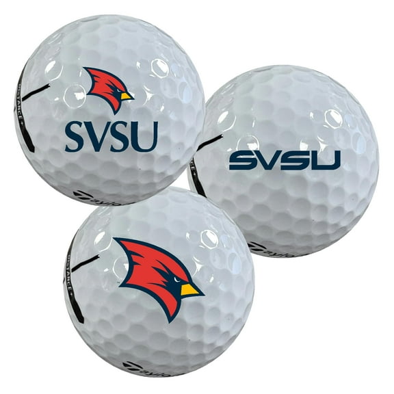 Saginaw Valley State University Cardinals Logo Edition Taylormade Distance+ Golf Balls 12-Pack (Dozen)