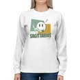 thumbnail image 1 of Sagittarius Archer Emoji - Retro Zodiac Graphic Women's Sweatshirt, 1 of 4
