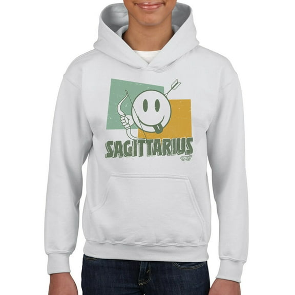 Sagittarius Archer Emoji - Retro Zodiac Graphic Youth's Hoodie