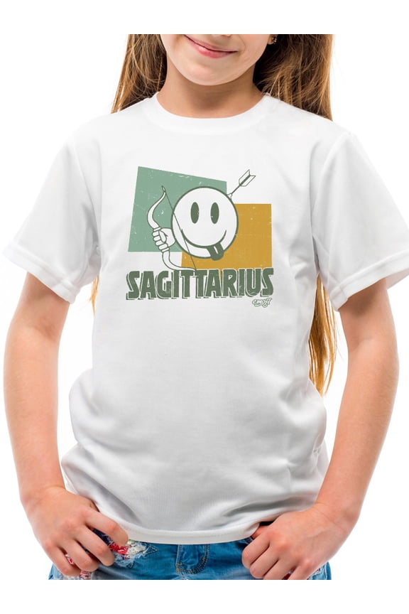 Sagittarius Archer Emoji - Retro Zodiac Graphic Youth's T-shirt