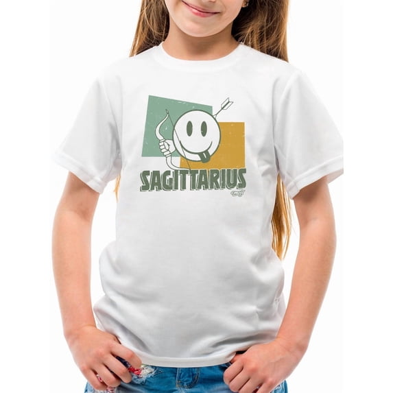 Sagittarius Archer Emoji - Retro Zodiac Graphic Youth's T-shirt