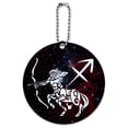 thumbnail image 1 of Sagittarius Archer Zodiac Sign Horoscope in Space Round Luggage ID Tag Card Suitcase Carry-On, 1 of 7
