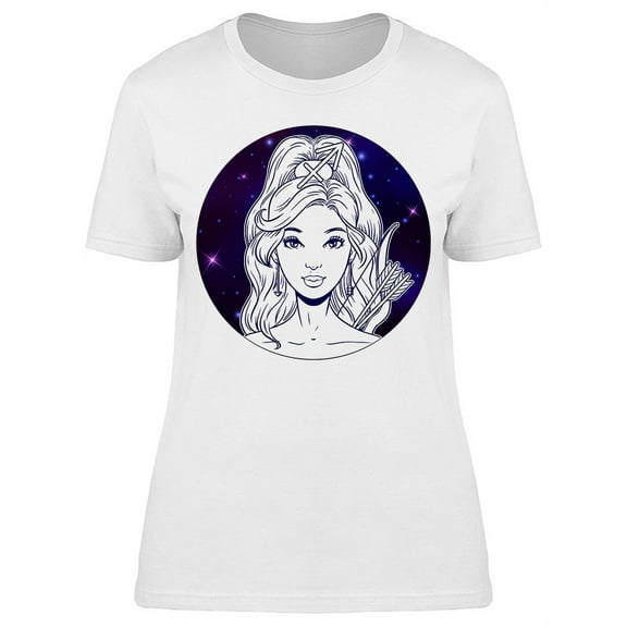 Sagittarius Beautiful Girl T-Shirt Women -Image by Shutterstock, Female Large