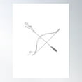 thumbnail image 1 of Sagittarius Boho Minimalist Zodiac Horoscope Line Drawing Poster Wall Art, Modern Wall Decor For Living Room Bedroom, 16x24 UNFRAMED, 1 of 3