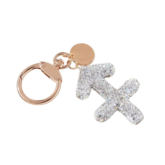 Sagittarius Constellation Keychain Polymer Clay, White 5.3cm, Unique Zodiac Design for Star Sign Lovers Gift