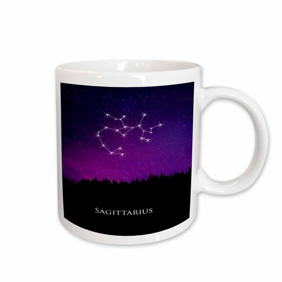 3drose, Sagittarius Constellation Night Sky Astrology Symbol Zodiac Horoscope, 15oz Mug