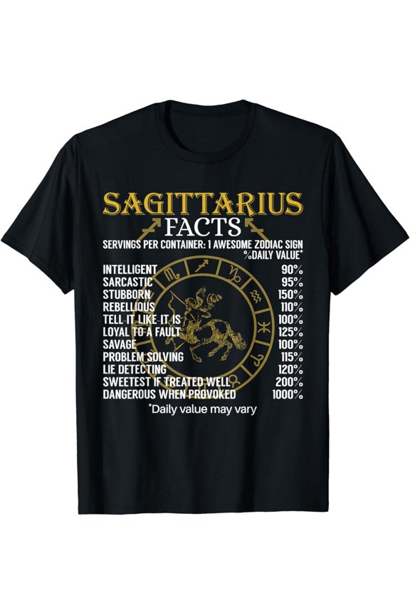 Sagittarius Facts Zodiac Sign T-Shirt T-Shirt