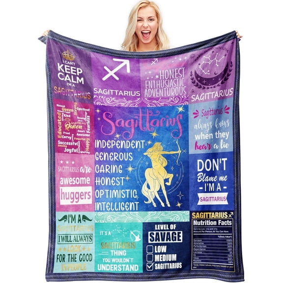 Sagittarius Gifts Blanket, Sagittarius Gifts for Women, Sagittarius Zodiac Gifts, Gifts for Sagittarius Women, Sagittarius Birthday Gifts, Astrology Gifts for Women 50x60