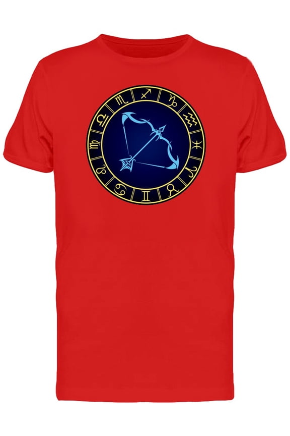 Sagittarius Inside Golden Frame T-Shirt Men -Image by Shutterstock, Male Small