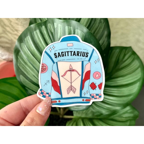 Sagittarius Jacket Zodiac Signs Astrology Popular Zodiac Waterbottle Sticker