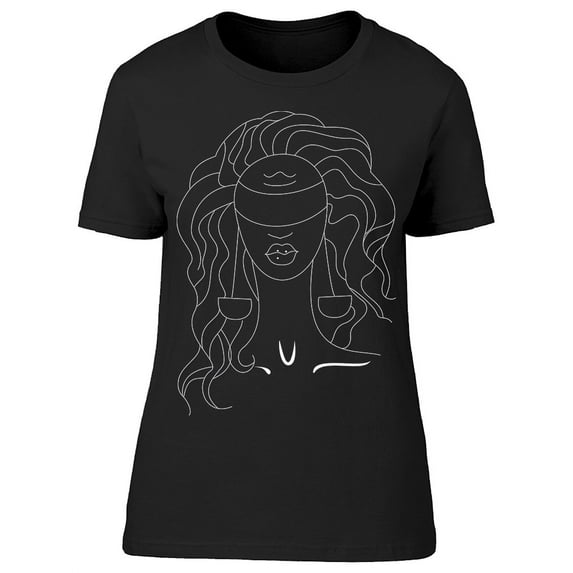 Sagittarius Linear Art T-Shirt Women -Image by Shutterstock, Female Small