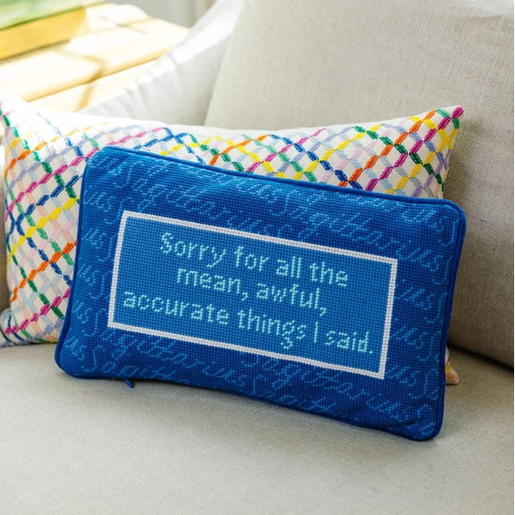 Sagittarius Needlepoint Pillow