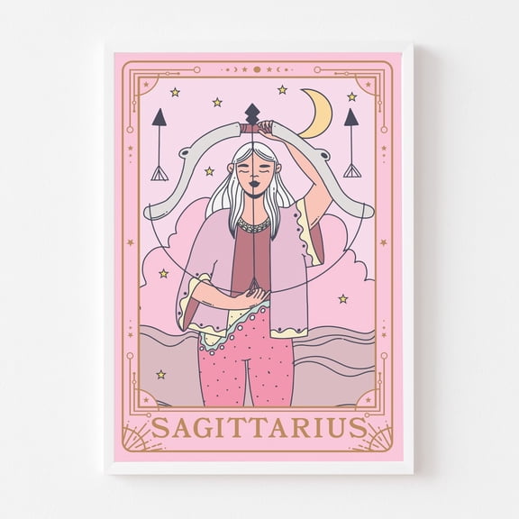 Sagittarius Print, Horoscope Zodiac Constellation Poster, Unframed Paper Poster 8x10in