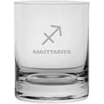 thumbnail image 1 of Sagittarius Symbol Zodiac Symbol or Sign Etched 11oz Crystal Rocks Whisky Glass, 1 of 1