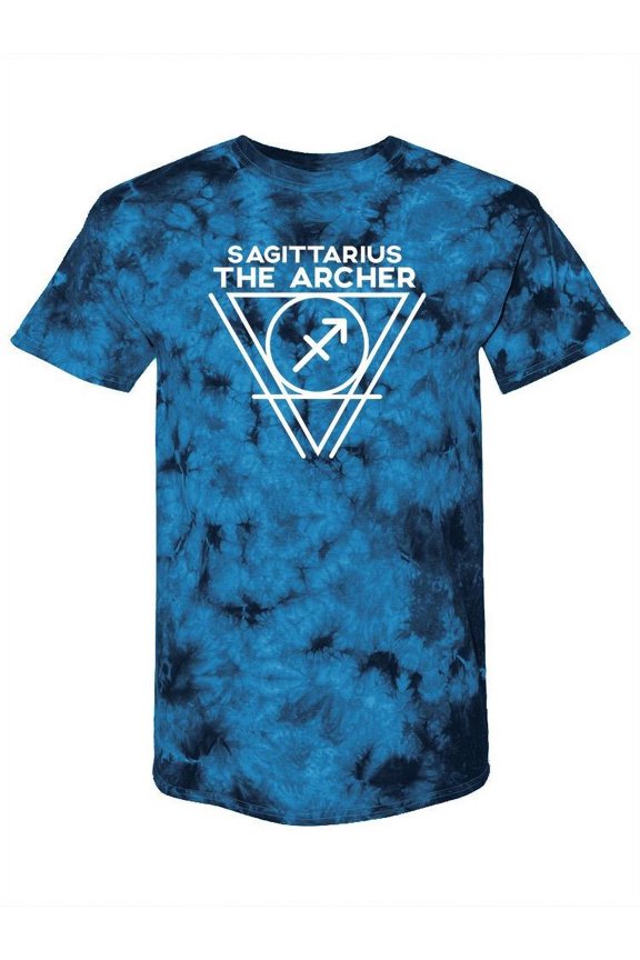 Sagittarius The Archer Tie-Dye Crystal Men -Smartprints Designs, Male Medium