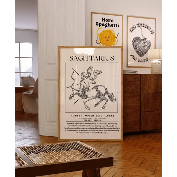 Sagittarius Zodiac Gradient Astrology Poster